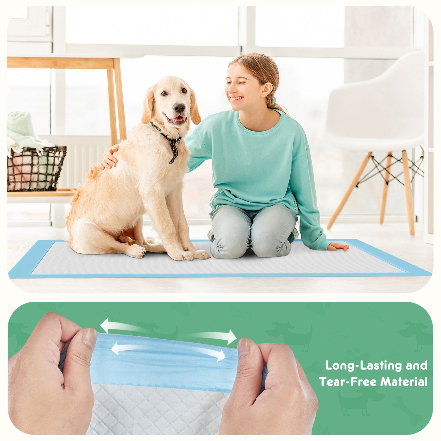 Leak-Lock Training Pads (6-Layer, Super-Absorbent) — 30/40/50 Pack