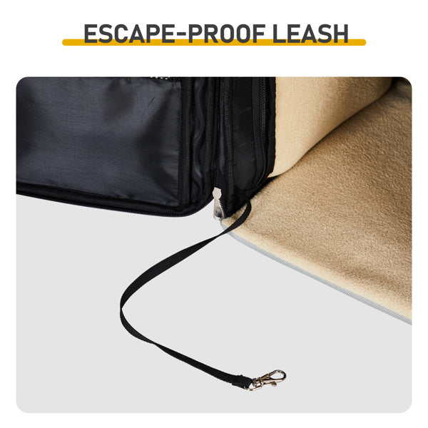 Expandable Pet Carrier Backpack (Up to 26 lb). Breathable, Travel-Ready