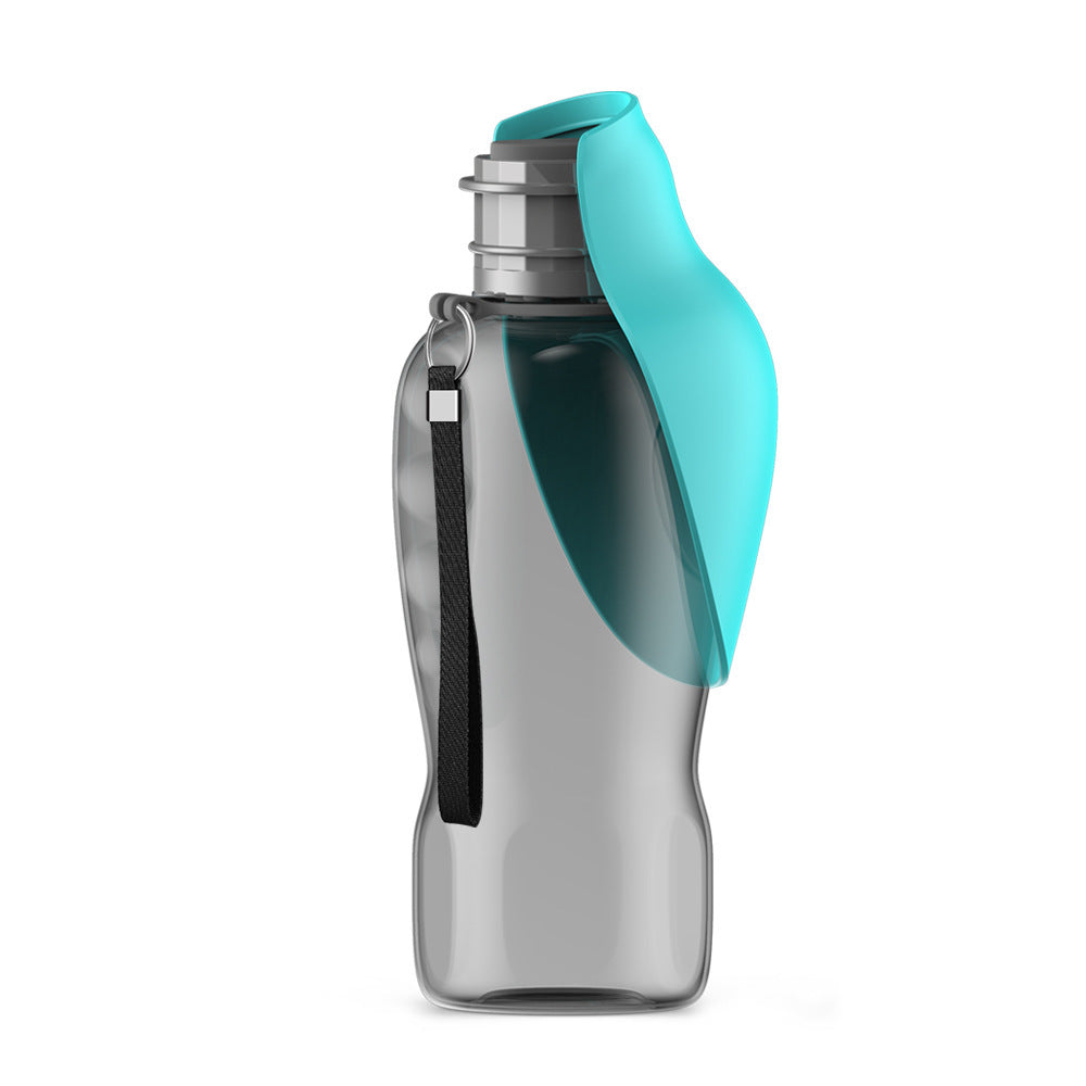 Spill-Proof Travel Water Bottle with Bowl (800 ml) – One-Hand Leak-Lock, BPA-Free