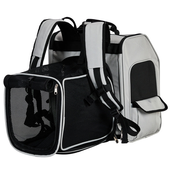 Expandable Pet Carrier Backpack (Up to 26 lb). Breathable, Travel-Ready