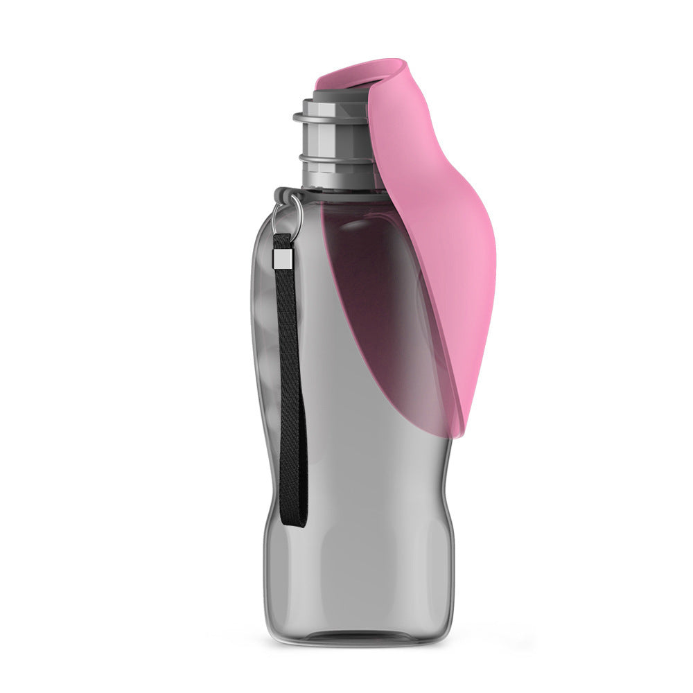 Spill-Proof Travel Water Bottle with Bowl (800 ml) – One-Hand Leak-Lock, BPA-Free